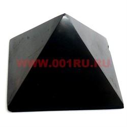 Пирамида из шунгита для очищения воды полированная 3 см - фото 65896