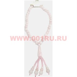 Бусы из натурального камня 52-55 см розовый кварц - фото 65979