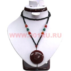 Кулон с сердоликом 80 см - фото 66105