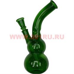 Бонг стеклянный цветной 21 см (цвета и формы в ассортименте) - фото 66290