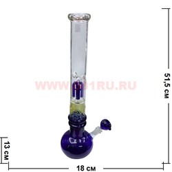 Бонг стеклянный (5мм) GB-731 цветной прозрачный 51,5 см - фото 66433