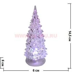 Новогодняя игрушка "Ёлка" (652) 15 см (батарейки внутри), 240 шт/кор - фото 66472