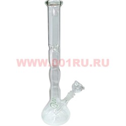 Бонг стеклянный (5мм) HYX-709 прозрачный 45 см - фото 66506