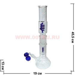 Бонг стеклянный (5мм) WP-1320 из 2 частей прозрачный 45 см - фото 66513