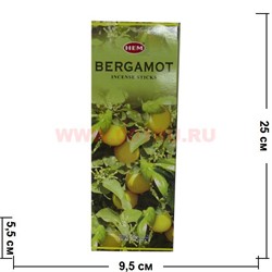 Благовония HEM "Бергамот" 6 шт\уп, цена за уп - фото 67008