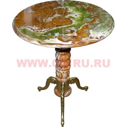 Столик из оникса на железных ножках - фото 67084