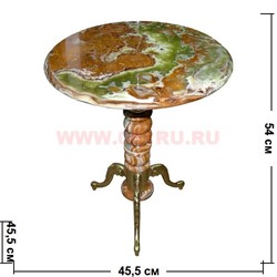 Столик из оникса на железных ножках - фото 67085