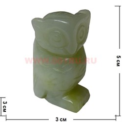 Сова из нефрита 5 см - фото 67148