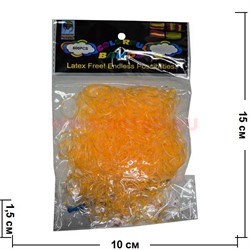Резинки Loom Bands "гель тонкие желтые" 600 шт, цена за 12 уп - фото 67150