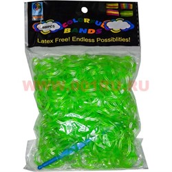 Резинки Loom Bands "гель толстые салатовые" 600 шт, цена за 12 уп - фото 67219