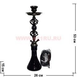 Кальян на 1 трубку (HK-191) 53 см, цвета в ассортименте, 12 шт/кор - фото 67469
