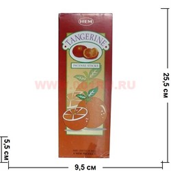 Благовония HEM Tangerine (Мандарин) 6шт/уп, цена за уп - фото 69025