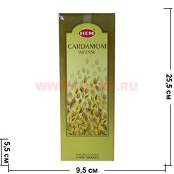 Благовония HEM Cardamon (Кардамон) 6шт/уп, цена за уп - фото 69037
