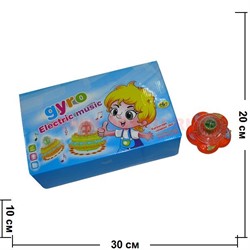Игрушка музыкальная крутящаяся с гироскопом 6 шт/упаковка - фото 69353