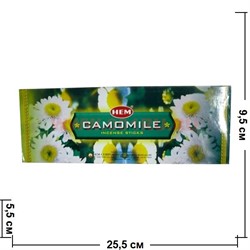 Благовония HEM Camomile (Ромашка) 6шт/уп, цена за уп - фото 69439