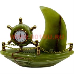 Часы «Парусник» средние (7 дюймов) из оникса - фото 70046
