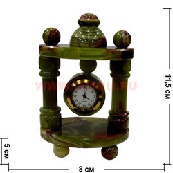 Часы из оникса «Беседка» 12 см - фото 70073