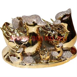 Уточки-мандаринки из фарфора под золото (909) 7х11 см - фото 70353