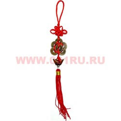 Подвеска Фэн Шуй "Цветок из монет со слитком" 10 шт/связка - фото 70819