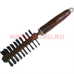 Расческа Royal Rose (9907-BW) двусторонняя коричневая 12 шт/упаковка - фото 72049