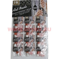 Ногти накладные (B008) французкий маникюр цвет розовый - фото 72404