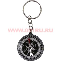 Брелок компас пластмассовый 35 мм 120 шт/упаковка - фото 73244