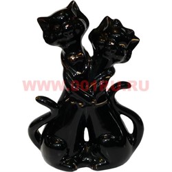 Кошечки обнимающиеся из фарфора 16,5 см - фото 73530