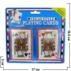 Карты игральные цена за упаковку из 2 колод с пластиковым покрытием - фото 73667