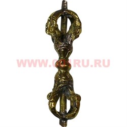 Ваджра или ваджр 8,2 см (латунь) оружие Индры, мужское начало - фото 74240