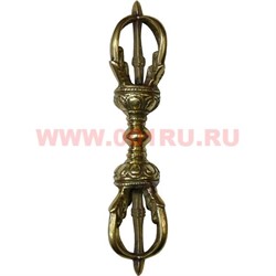 Ваджра из латуни 15 см (ритуальное и мифологическое орудие) - фото 74251