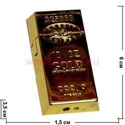 Зажигалка "Слиток золота" большая 20 штук в блоке - фото 74266