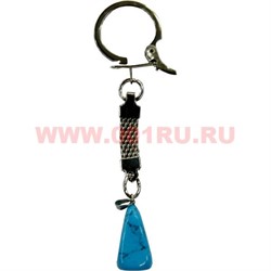 Брелок из бирюзы 10 шт/связка - фото 74481