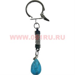 Брелок из бирюзы "Яблоко" 10 шт/уп - фото 74491