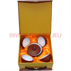 Чайный набор в подарочной коробке (глина+фарфор) - фото 75059
