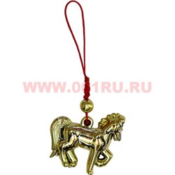 Подвеска символ 2026 года лошадка золотая" 20 шт/упаковка - фото 75098