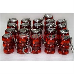 Зажигалка газовая турбо красная брелок 25 шт/бл - фото 76394