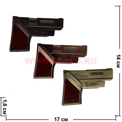 Зажигалка газовая турбо «пистолет» 3 цвета (5,5х8 см размер) - фото 76427