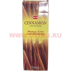 Благовония HEM Hexa CINNAMON, цена за уп 6 шт (корица) - фото 76569