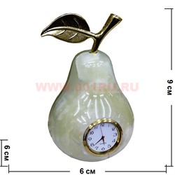 Часы из оникса "Груша" 9см (2х3) - фото 76951