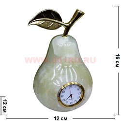 Часы из оникса "Груша" 16см (4х8) - фото 76959