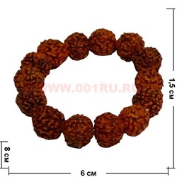 Браслет из семян рудракши 12 мм - фото 77146