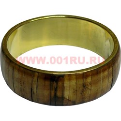 Браслет индийский из латуни и кости, коричневый - фото 77155