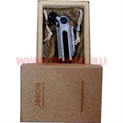 Зажигалка "JOBON" для трубки черная с серебром - фото 77316