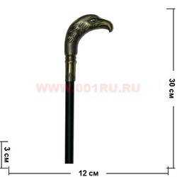 Трость металлическая "орел" с кинжалом внутри (под бронзу) - фото 77700