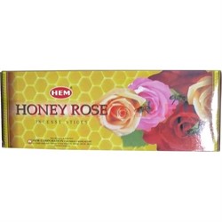Благовония HEM "Honey Rose" (Медоносная роза) 6 шт/уп, цена за уп - фото 78244