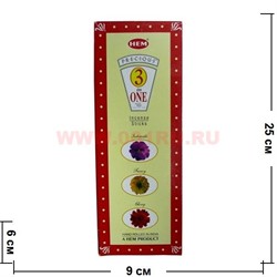 Благовония HEM "Precious 3 in 1" (цветочные 3 в 1) 6 шт/уп, цена за уп - фото 78321