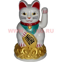 Кот Манэки-Неко белый 11,5 см - фото 79229