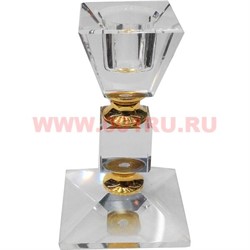 Подсвечник стеклянный 10 см - фото 79459