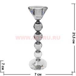 Подсвечник стеклянный 21,5 см из 6 частей - фото 79633