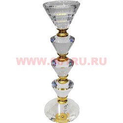 Подсвечник стеклянный 21 см из 5 частей - фото 79646